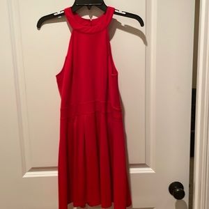 Red backless short dress